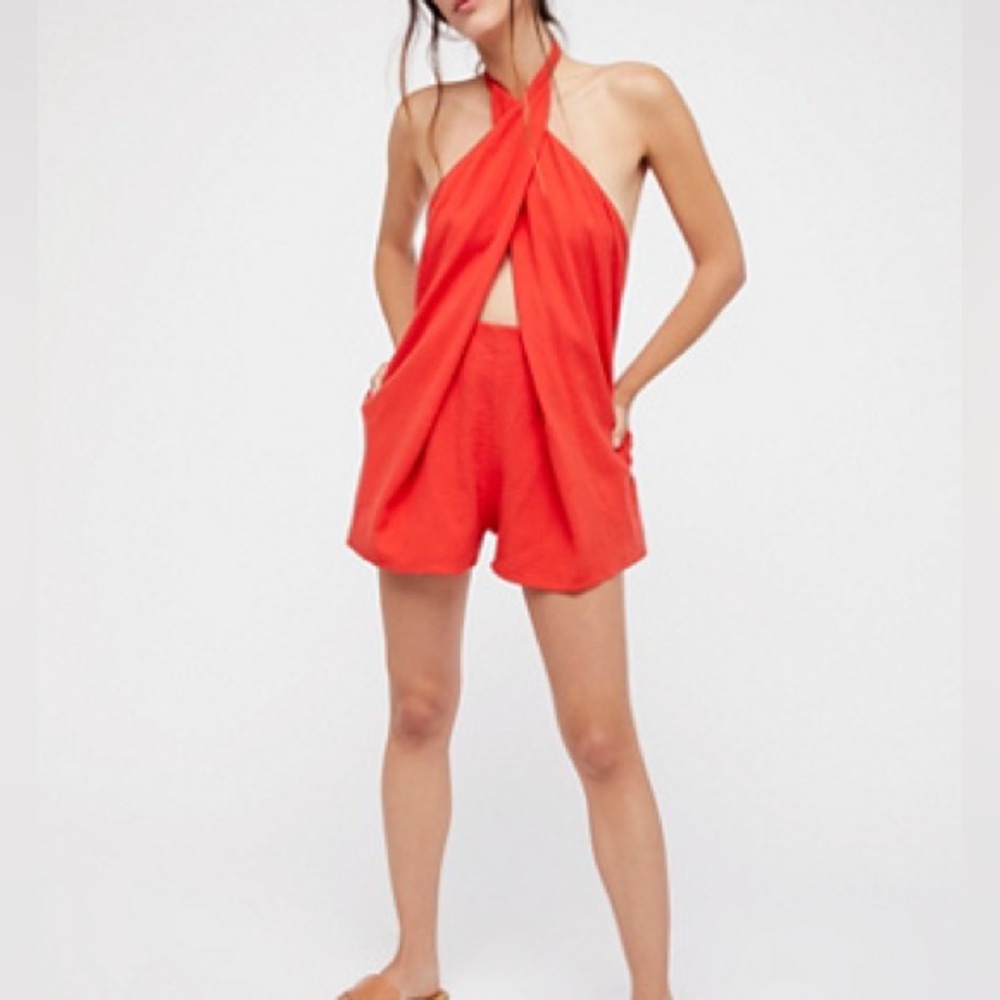 Free People J-High Jumper Parrot Red
